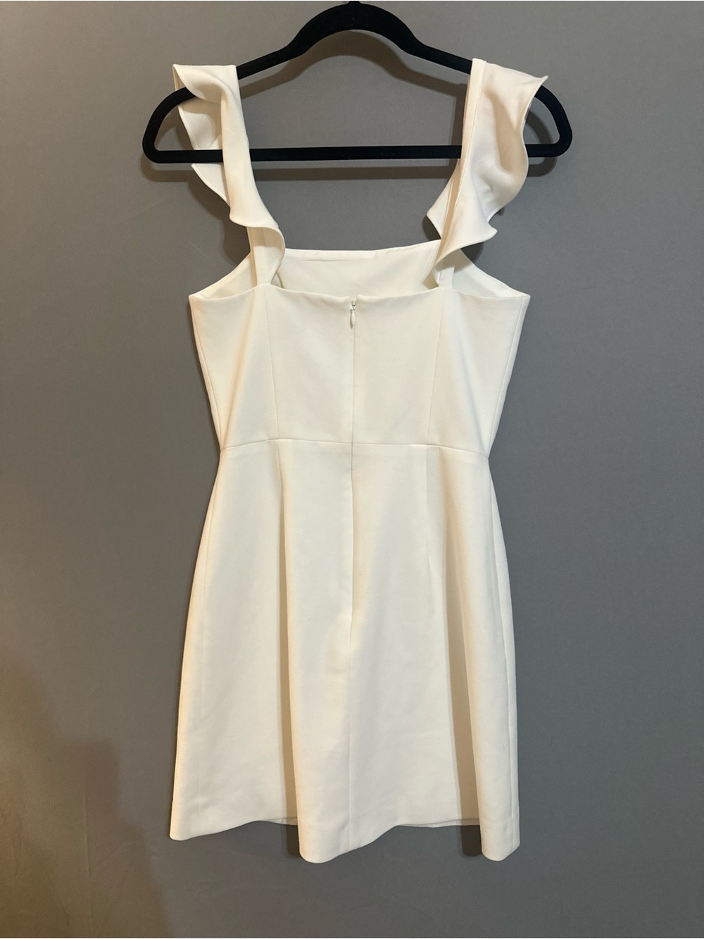 French Connection Cream Ruffle-Shoulder Mini Dress - Picture 2 of 4
